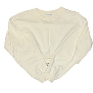 Cream double zero cropped women’s crewneck size medium